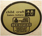 Imagen de la etiqueta 'child craft' de la cuna retirada del mercado