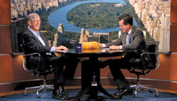 Dr. Collins and Stephen Colbert on The Colbert Report