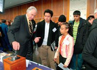 Dr. Lindberg with students