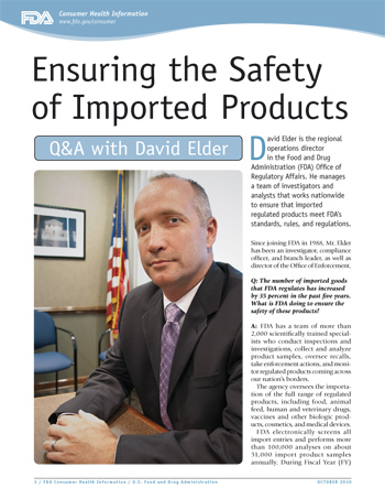 Ensuring the Safety of Imported Products: Q&A with David Elder - (JPG)