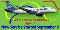 BWI Marshall welcomes Spirit - New Service Starts September 6, 2012