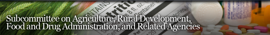 Agriculture, Rural Development, Food and Drug Administration, and Related Agencies Banner