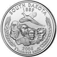 Reverse of the 2006 South Dakota Quarter
