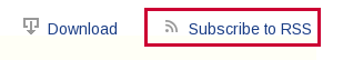 Subscribe to RSS option on Search results page