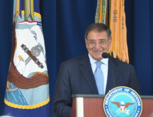Leon E. Panetta, Secretary of Defense, recognized Warrior Games athletes duing a Pentagon ceremony on June 25, 2012.