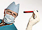 Doctor checking blood sample