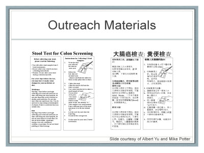 Outreach Materials. Text Description is below the image.