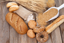 Photo of whole wheat bread and grains