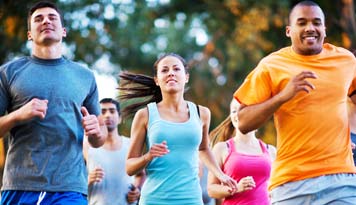 Photo of a group of people running a race