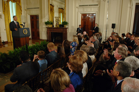 President Obama announces new regulations. Photo by Chris Smith.