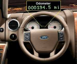 Dashboard Odometer on New Vehicle