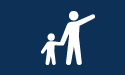 Icon of an adult holding child's hand