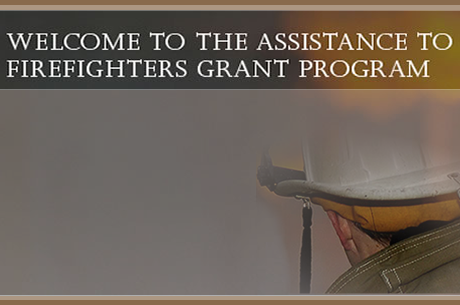 Assistance to Firefighters Grant Program Banner with an Image of a firefighter