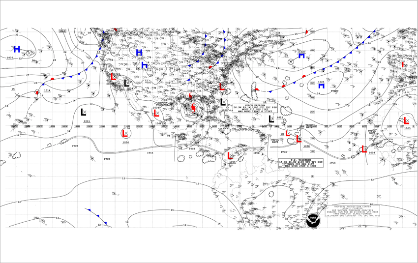 example surface analysis map