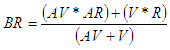 BR = ((AV * AR) + (V * R)) / (AV + V)