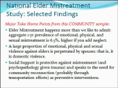 Title slide linking to recorded video of the webinar Elder Abuse: Prevalence and Incidence