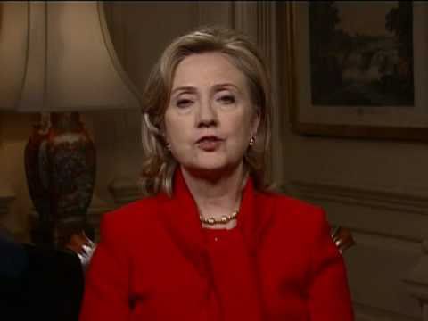 U.S. Secretary of State Hillary Rodham Clinton delivers a message to the LGBT community that 