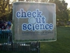 Check Out Science! sign