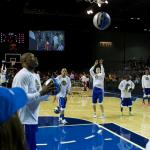 Secretary Arne Duncan takes participated in the 2012 Sprint NBA All-Star Celebrity Game.  Official Department of Education photo by Paul Wood.