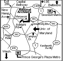Map of Archives II Location
