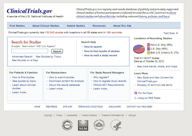 Clinical Trial Web Page
