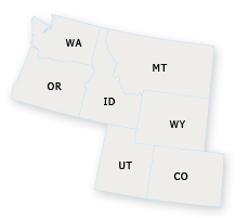 Map of Northwest Mountain Region