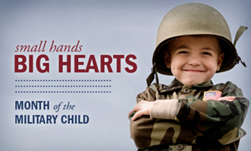 April Is Month of the Military Child graphic
