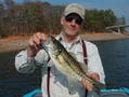 I caught this spotted bass at Lake Lanier while on a trip with Ryan Coleman