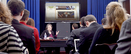 Photo: On March 5, Deputy Secretary Kathleen Merrigan and Jon Carson from the White House Office of Public Engagement hosted a virtual conversation about local foods.