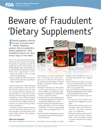 Beware of Fraudulent ‘Dietary Supplements’ - (JPG)
