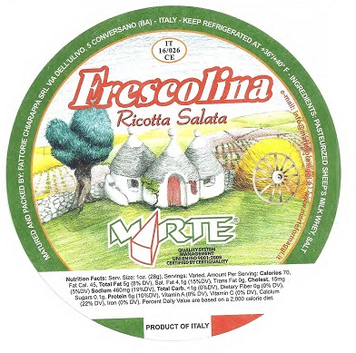 Frescolina Ricotta Salata label
