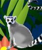 Image: Create a tropical jungle filled with tigers, monkeys, and other exotic creatures.