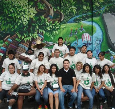 Fabian Garcia (first row, center) represents the U.S. Forest Service with the Southern California Consortium, which encourages young people to consider careers in natural resources, higher education and employment.