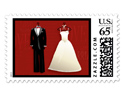 Tux and Gown Custom Postage