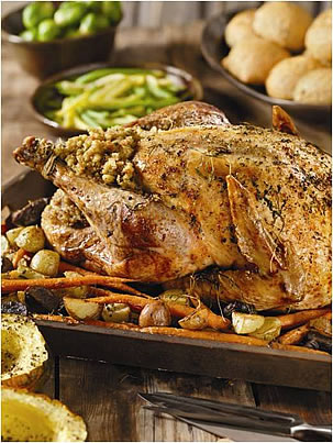 turkey with roasted vegetables