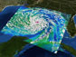 Hurricane Ike visualization created by Texas Advanced Computing Center supercomputer Ranger.