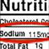 Nutrition - Nutrition Facts Panel Highlighting Sodium (small spot)