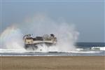 A Landing Craft Air Cushion lands on Ocean Beach as part of a demonstration during San Francisco Fleet Week Oct. 3. Fleet Week is dedicated to showing civilians the United States military's capability of humanitarian assistance and disaster response preparedness on the home front.