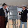 Secretary Salazar and President, Enbridge, Inc. Al Monaco “flipped the switch” on the Enbridge Silver State North solar project.