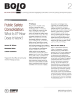 Public Safety Consolidation:  What is it?  How Does it Work? - 07/2012