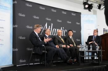 Under Secretary of Commerce and NIST Director Patrick Gallagher (left) participates in panel on advanced manufacturing