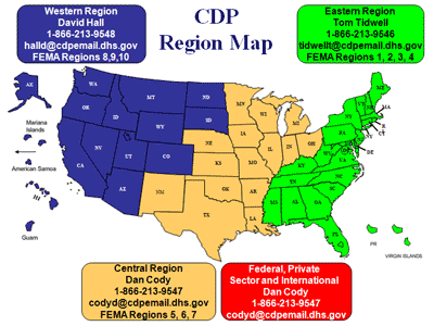 Image: Map with breakdown of CDP training regions.