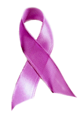 Photograph of a breast cancer awareness ribbon