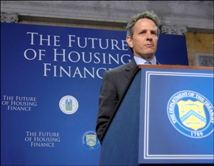 Secretary Geithner speaking at the Conference on the Future of Housing Finance.