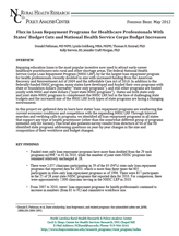 cover for 'Flux in Loan Repayment Programs for Healthcare Professionals With States' Budget Cuts and National Health Service Corps Budget Increases. Findings Brief (May 2012) 
'