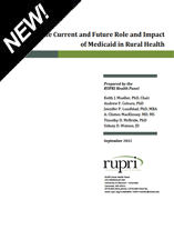 cover for 'Current and Future Role and Impact of Medicaid in Rural Health'