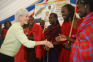 HHS Secretary Sebelius with youth performers in Dar es Salaam, Tanzania. Photo Credit: US Embassy of Africa