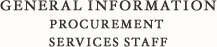 General Information Procurement Services Staff