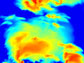 Graph showing the reflectivity at the surface of one of McGovern's simulations.