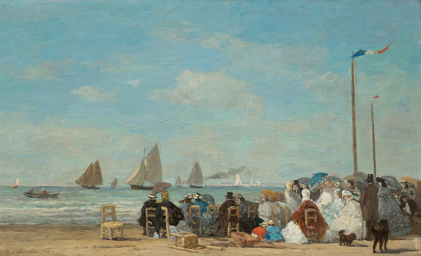 image: Beach Scene at Trouville, 1863